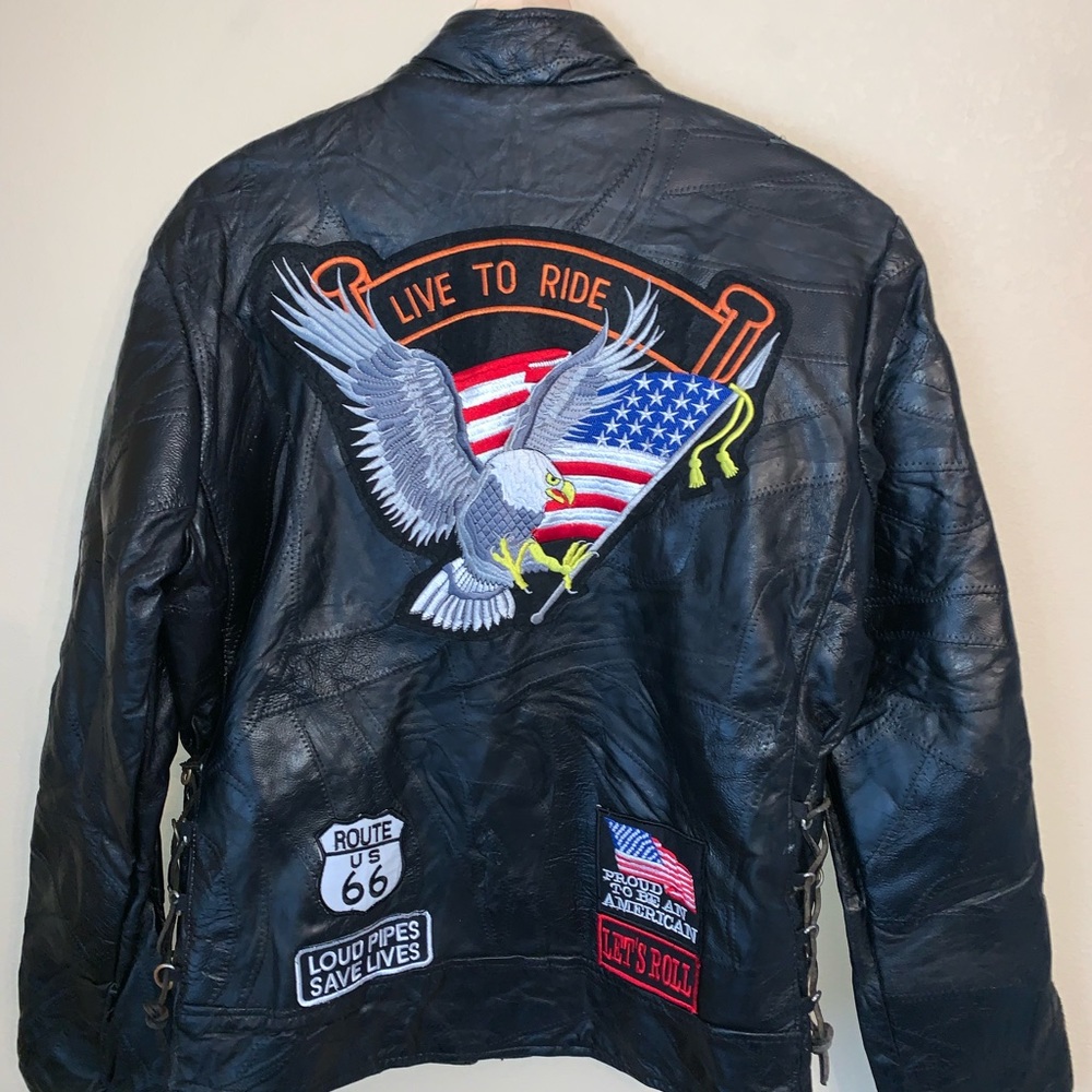 Vintage Diamond Plate Buffalo Leather Jacket